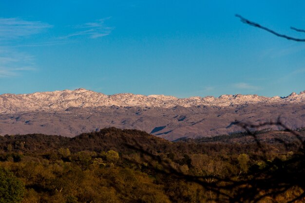 Vista Panor Mica De Las Cordilleras Nevadas En El Valle De Calamuchita