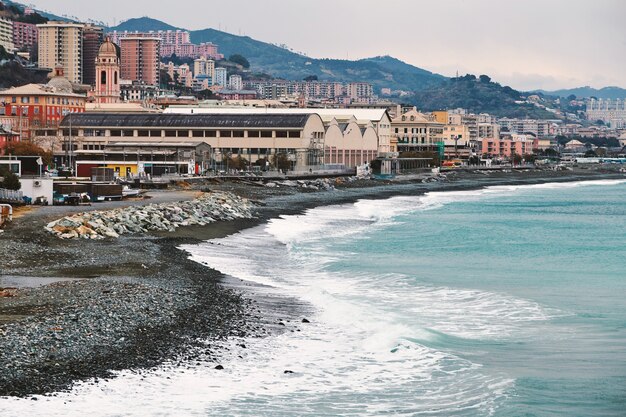 Arenzano Città E Spiaggia Scaricare Foto Premium