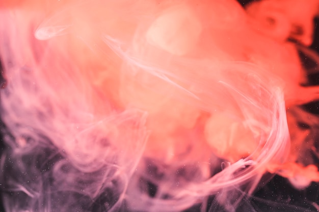 Chiuda sul fumo di color salmone su fondo nero Foto Gratuite