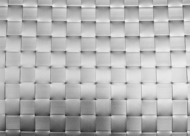 Chiuso su del modello di tessitura di plastica d'argento Foto Premium