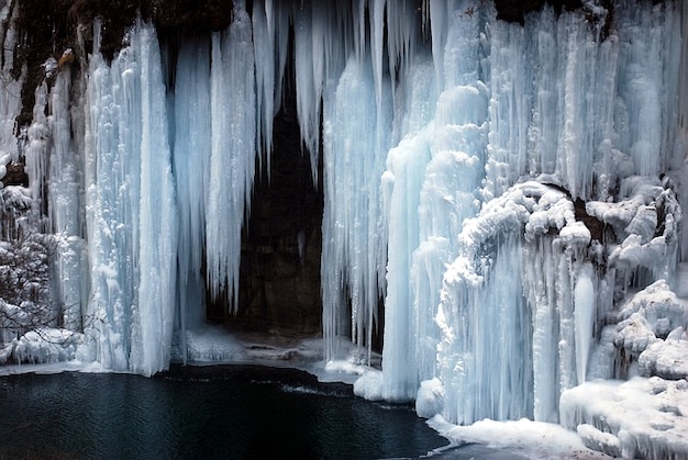 Congelamento Freddo Ghiacciato Ghiaccio Cascata Freddo Natura Foto Gratis