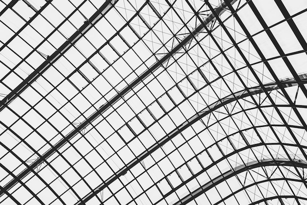 Esterno astratto di architettura del tetto della finestra di vetro Foto Gratuite