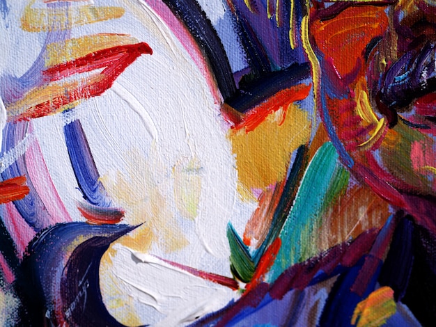 I multi colori variopinti della pittura a olio astraggono il fondo e la struttura. Foto Premium