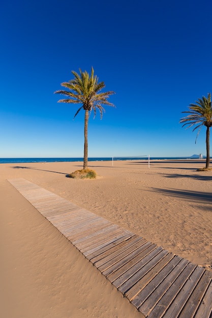 Spiaggia Di Gandia A Valencia Nella Spagna Mediterranea