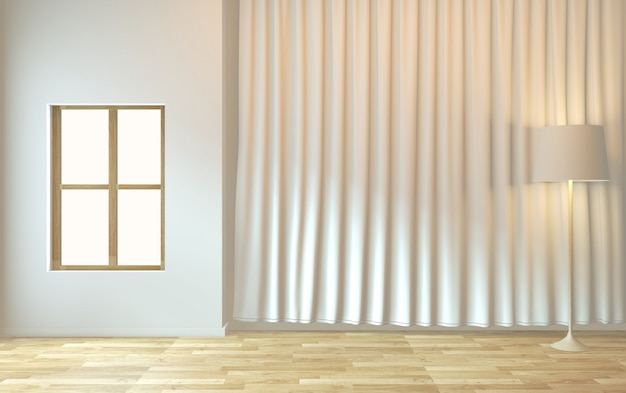 Stanza vuota design minimal zen. rendering 3d Foto Premium