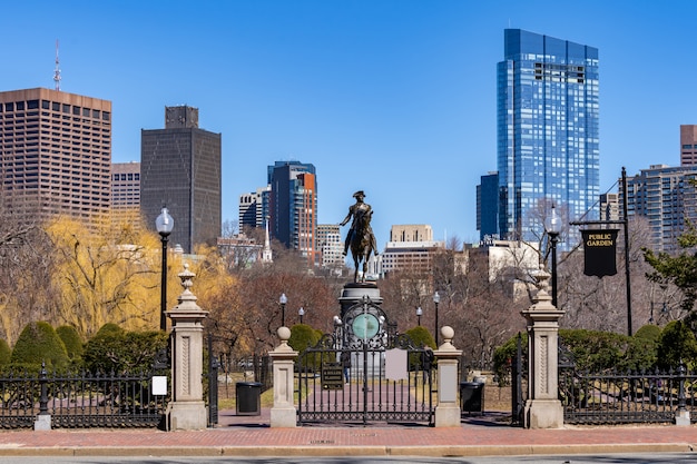Statua di boston george washington Foto Premium