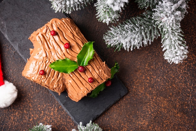 Albero Di Natale Yule.Tronco Di Natale Yule Foto Premium