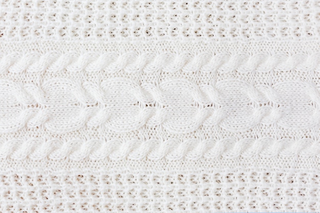 Abstrato de malha. textura de suéter branco de lã. Foto Premium