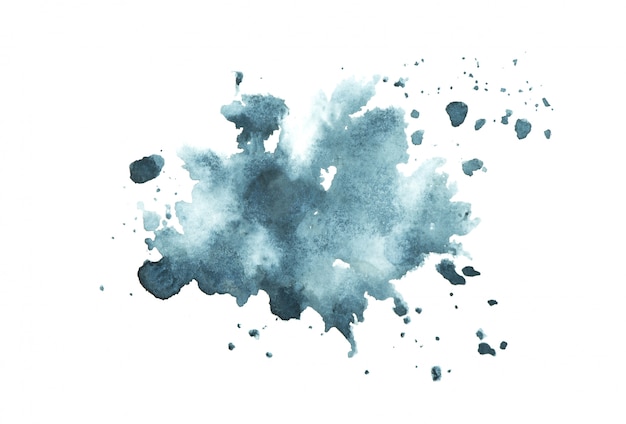 Aquarela azul escura com tons coloridos pintar o fundo do traçado Foto Premium