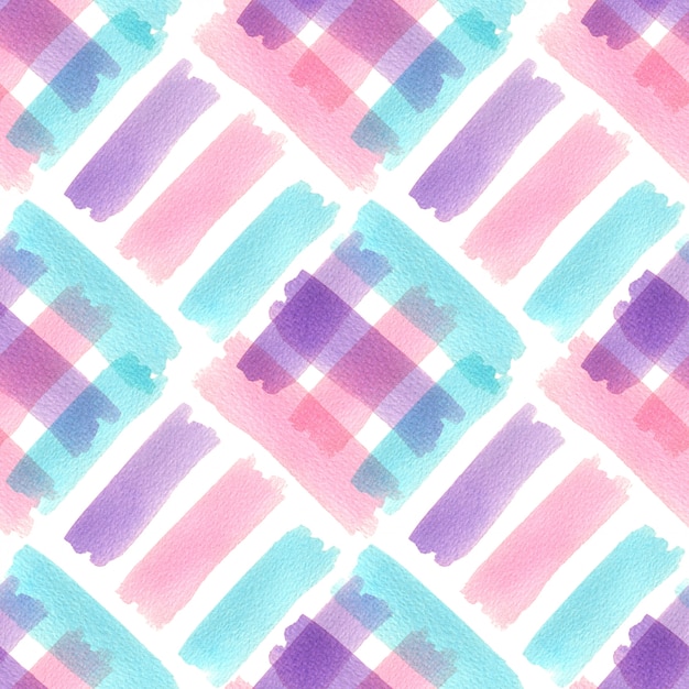 Aquarela sem costura padrão com traços coloridos. design têxtil moderno Foto Premium