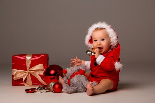 bebe vestido de papai noel