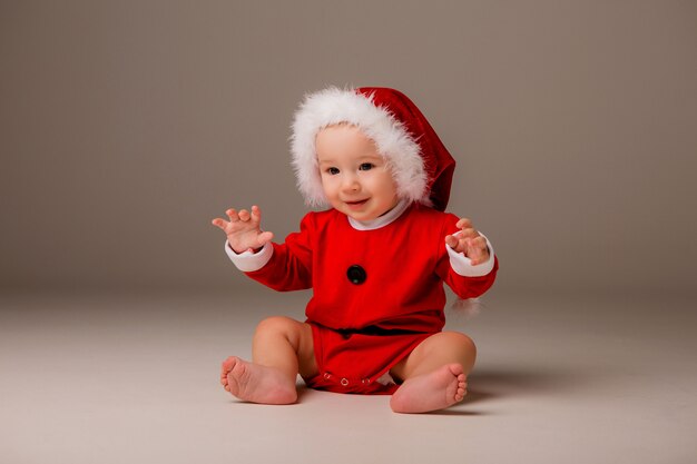 bebe vestido de papai noel