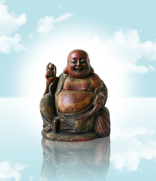 Buda chinês no céu azul sonho Foto Premium