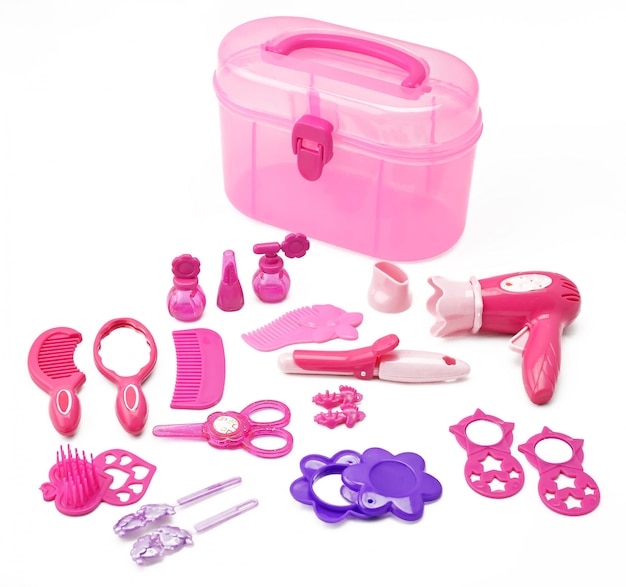 Conjunto De Brinquedos Infantis Para Meninas Jogo De Cabeleireiro De Jogos Para Meninas Isolado