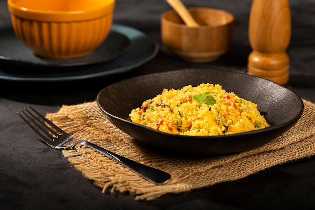 Cuscuz comidas típicas do nordeste do brasil Foto Premium