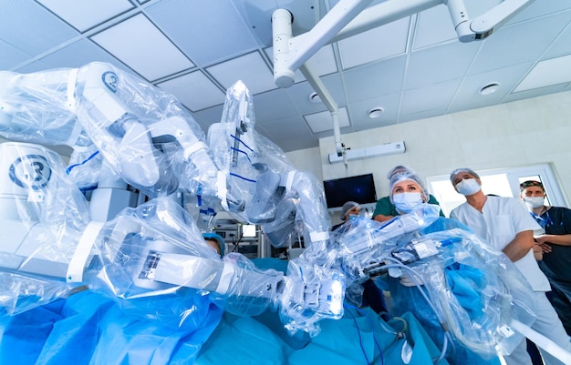 Dispositivo Médico Automatizado Moderno Sala Cirúrgica Em Hospital Com Equipamento De