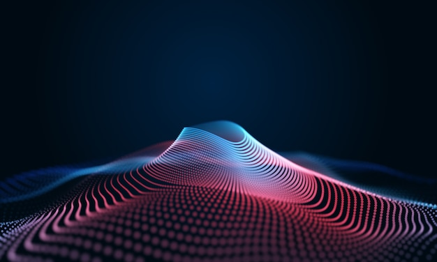 Efeito de onda moderna 3d fundo colorido Foto Premium