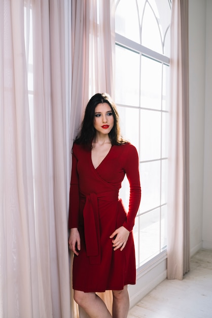 vestido vermelho elegante