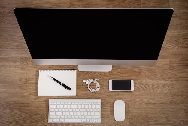 Espaço de trabalho ou plano de fundo Foto Premium