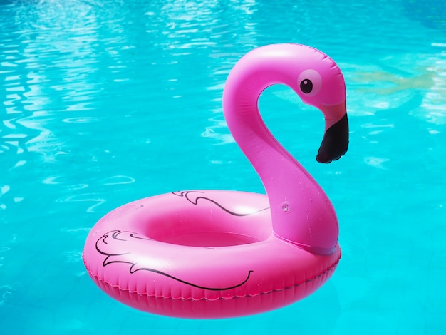 Download Flamingo Rosa Flutuando Na Piscina Foto Premium PSD Mockup Templates