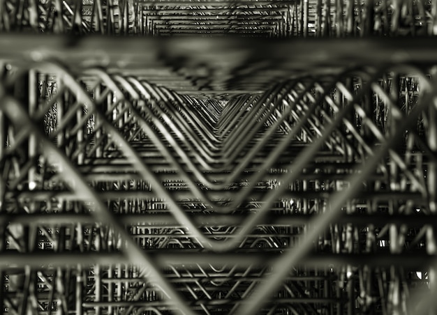Fragmento moderno abstrato da arquitetura do metal. elementos de design triangular escuro. Foto Premium