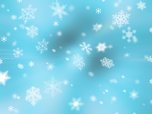 Fundo de flocos de neve Foto gratuita