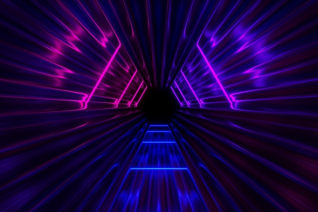 Fundo de luzes de néon fantástico Foto Premium