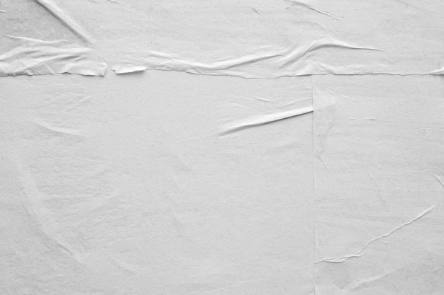 Fundo De Textura De Pôster De Papel Branco Amassado E Amassado Em Branco Foto Premium 0458