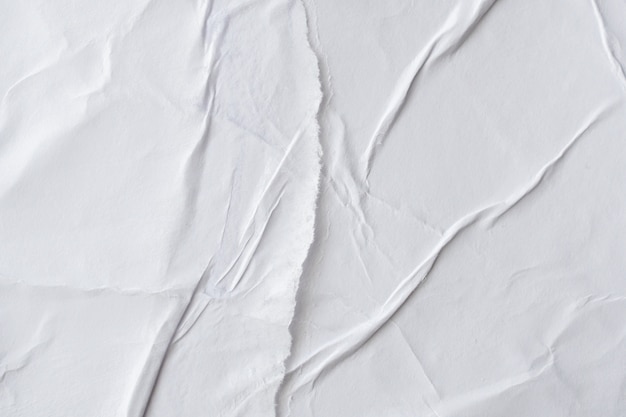 Fundo De Textura De Pôster De Papel Branco Amassado E Amassado Em Branco Foto Premium 2673