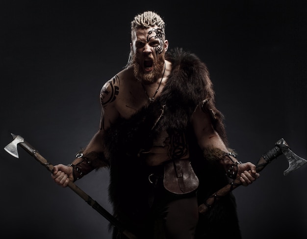guerreiro-medieval-viking-com-barba-de-t