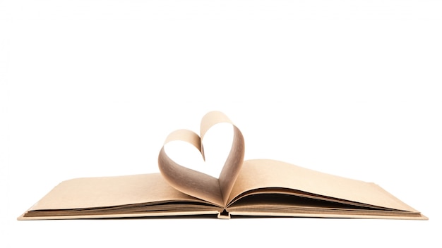 Download Livro com páginas abertas de forma do coração isolada no ...