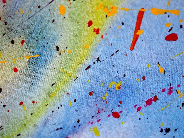 Mão desenhar pintura a óleo colorida abstrato e textura. Foto Premium