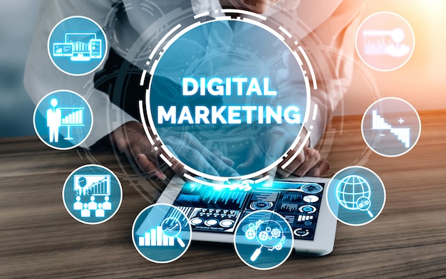  Marketing  de  neg cios de  tecnologia digital  Foto Premium