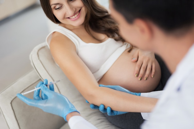 Médicos, azul, médico, luvas, ligado, seu, mãos Foto Premium