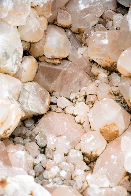 Mineral macro de pedra de cristal. Foto Premium