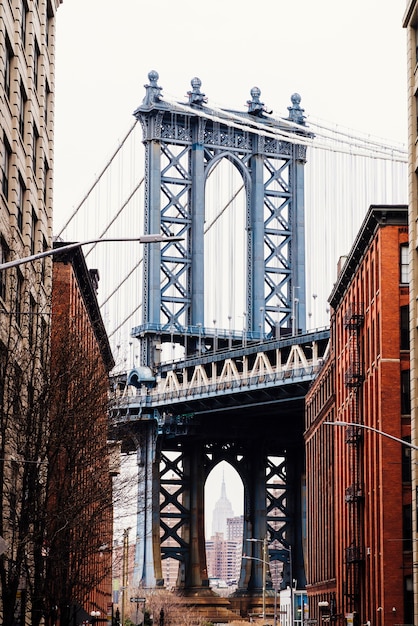 Ponte manhattan, em, nova iorque Foto gratuita