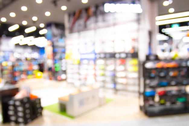 Resumo blur com bokeh e desfocado shopping em loja de departamento Foto Premium