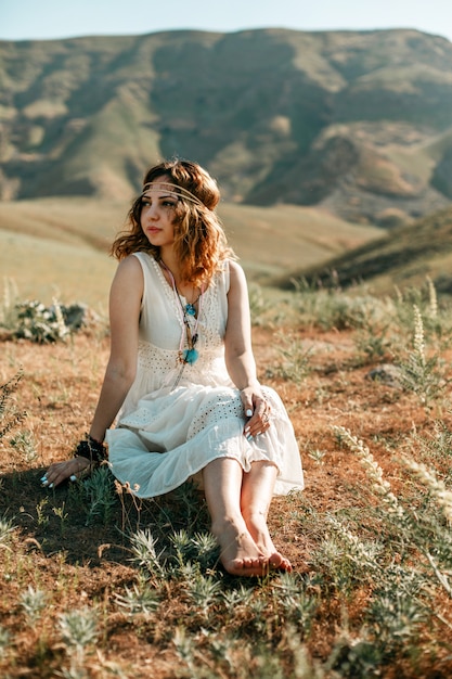 vestido branco estilo boho