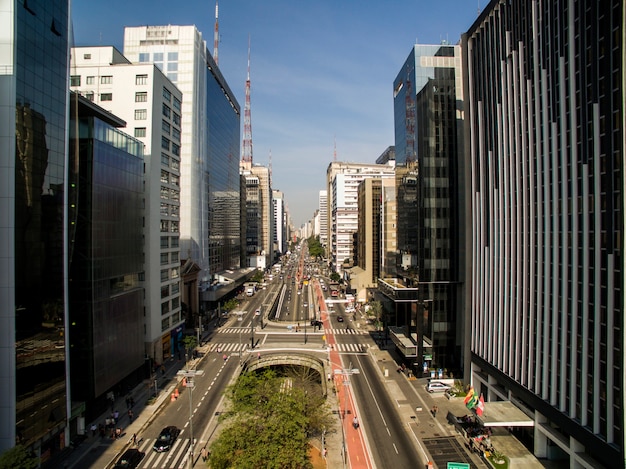 S O Paulo Brasil Vista A Rea Da Avenida Paulista Na Cidade De S O Paulo Foto Premium