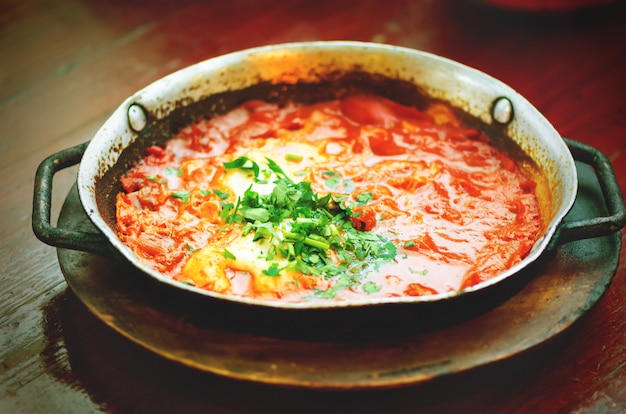 Shakshuka. Comida Judaica Tradicional E Receita De Cozinha Do Oriente ...