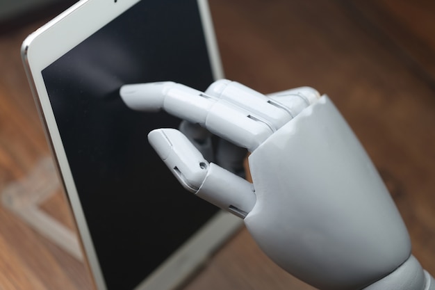Tableta de operações robóticas AI Foto gratuita