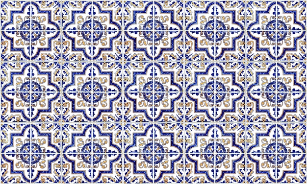 Telha sem emenda de portugal ou de espanha azulejo. alta resolução. Foto Premium