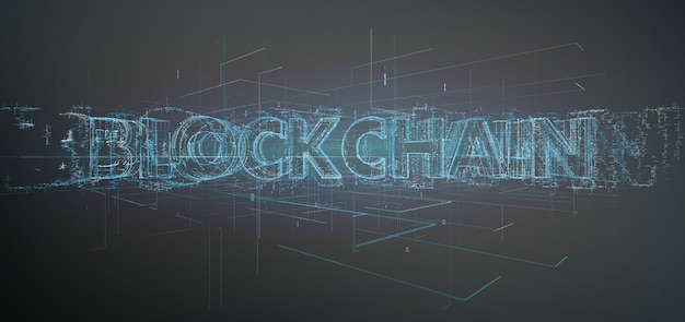 Título blockchain isolado na Foto Premium