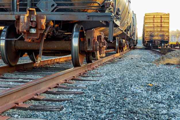 Vages De Carga Na Estao De Trem Foto Premium