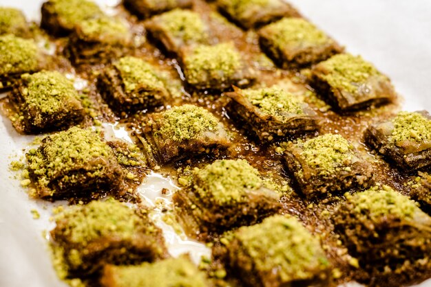 Baklava Exquisiter Typisch Turkischer Nachtisch Premium Foto