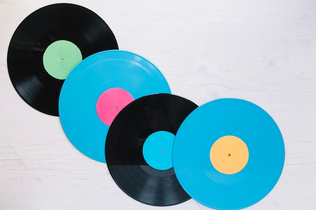 Blaue Und Schwarze Schallplatten Kostenlose Foto