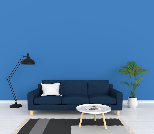 30+ Galeriesammlungen Wohnzimmer Blaues Sofa