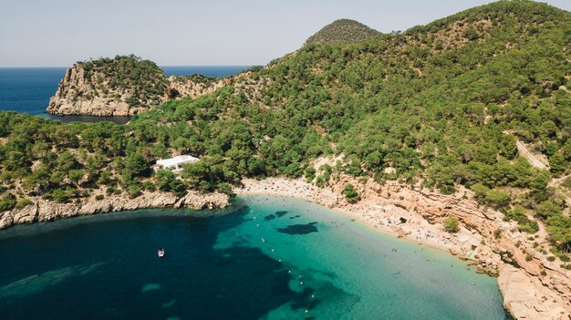 Blick Auf Das Mittelmeer In Ibiza Balearen Spanien Premium Foto