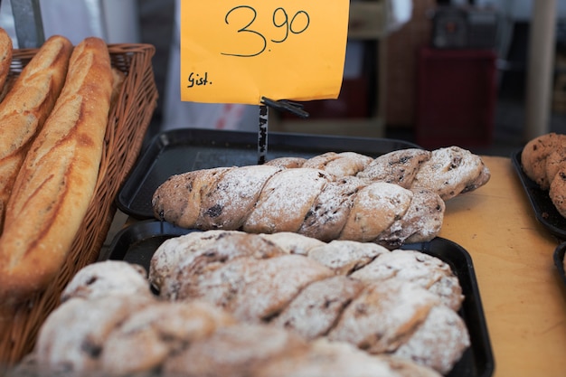 Brotlaibe Mit Preisschild Kostenlose Foto