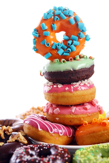 Bunte und leckere donuts | Kostenlose Foto